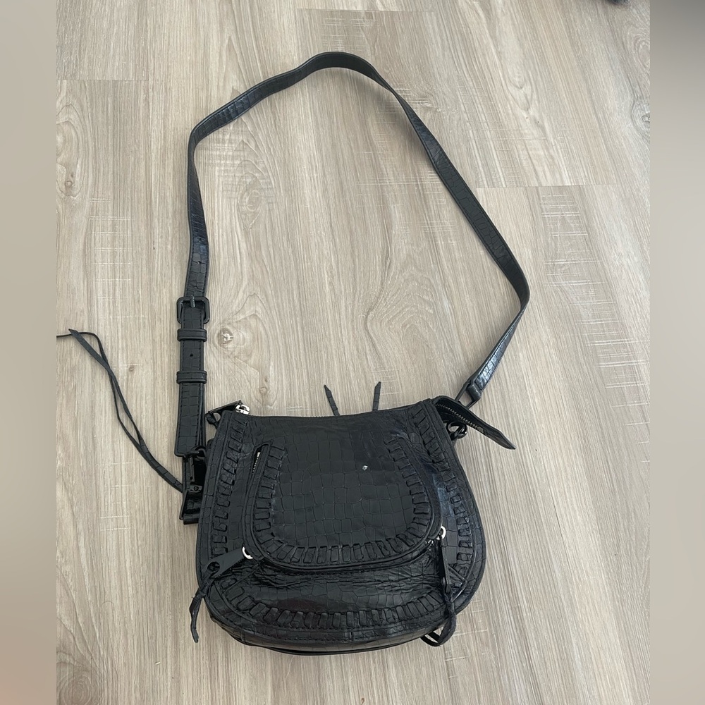 REBECCA MINKOFF
Croc Embossed Leather Crossbody Bag